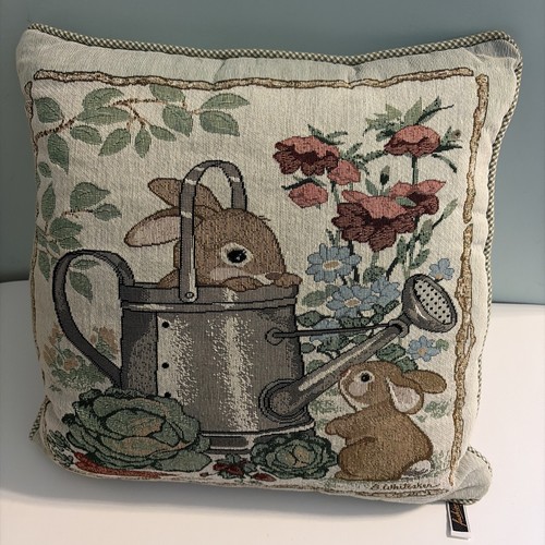 Garden tapestry pillow bunny - garden,
